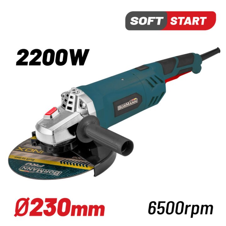 BORMANN BAG2200 Γωνιακός Τροχός 2200W, Φ230, Προεκκίνηση
