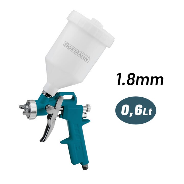BORMANN BAT6135 Πιστόλι Βαφής Άνω Δοχείο, 0.6Lt, Μπεκ 1.8mm