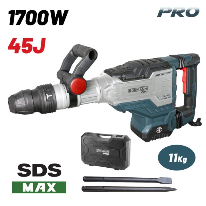 BORMANN Pro BDH3250 Κατεδαφιστικό Πιστολέτο SDS-MAX,1700W,  45J,   βαλίτσα με εξαρτήματα
