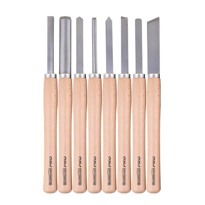 BORMANN Pro BHT7849 Σετ Σκαρπέλα με Ξύλινη Βάση (Ξυλογλυπτικής) 8 τμχ