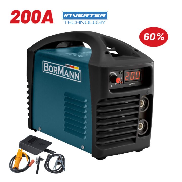BORMANN BIW2010 Ηλεκτροκόλληση Inverter 200A,Απόδοση 200Α/60%, Ψηφ.Οθόνης , Μεγ.Ηλεκτρόδιο 4mm