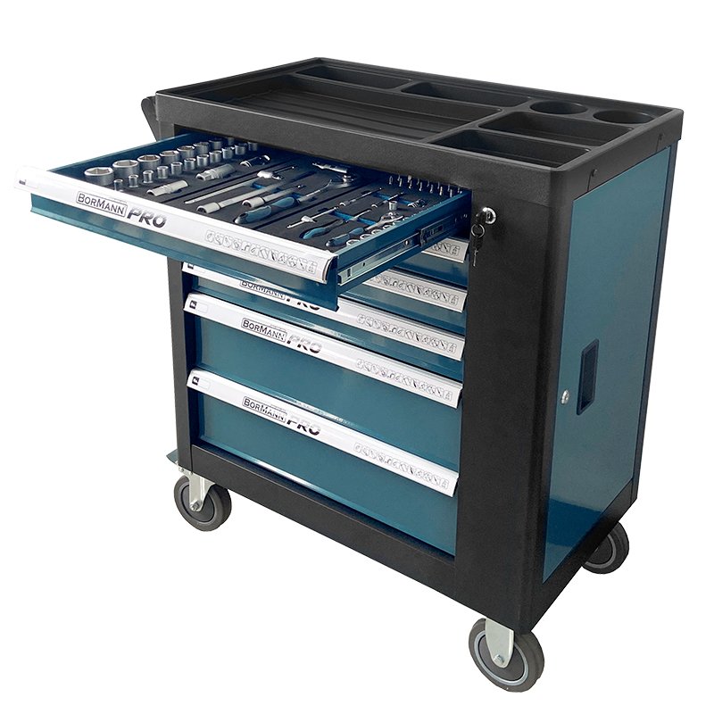 BORMANN Pro BWR7600SET Εργαλειοφορέας 6 Συρτάρια Πλαϊνό Ντουλάπι Και 120 Εργαλεία Cr-V